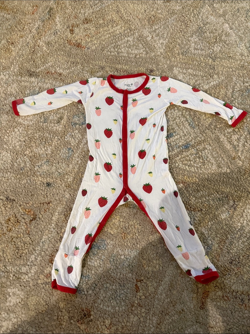 KYTE Baby Strawberry Pajamas